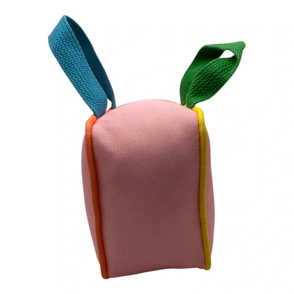 Kate Spade New York Colorblock Handbag Dog‎ Pet Plush Squeaky Chew Toy NWOT